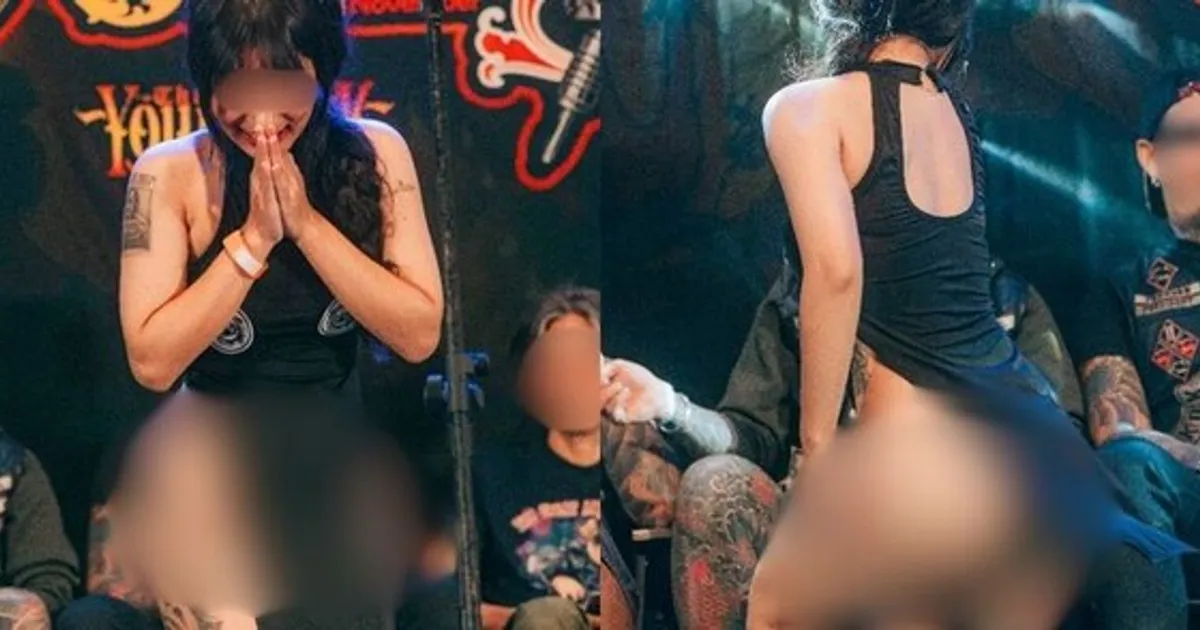 '노팬티'로 춤추며 음부 노출…태국 타투 콘테스트 논란