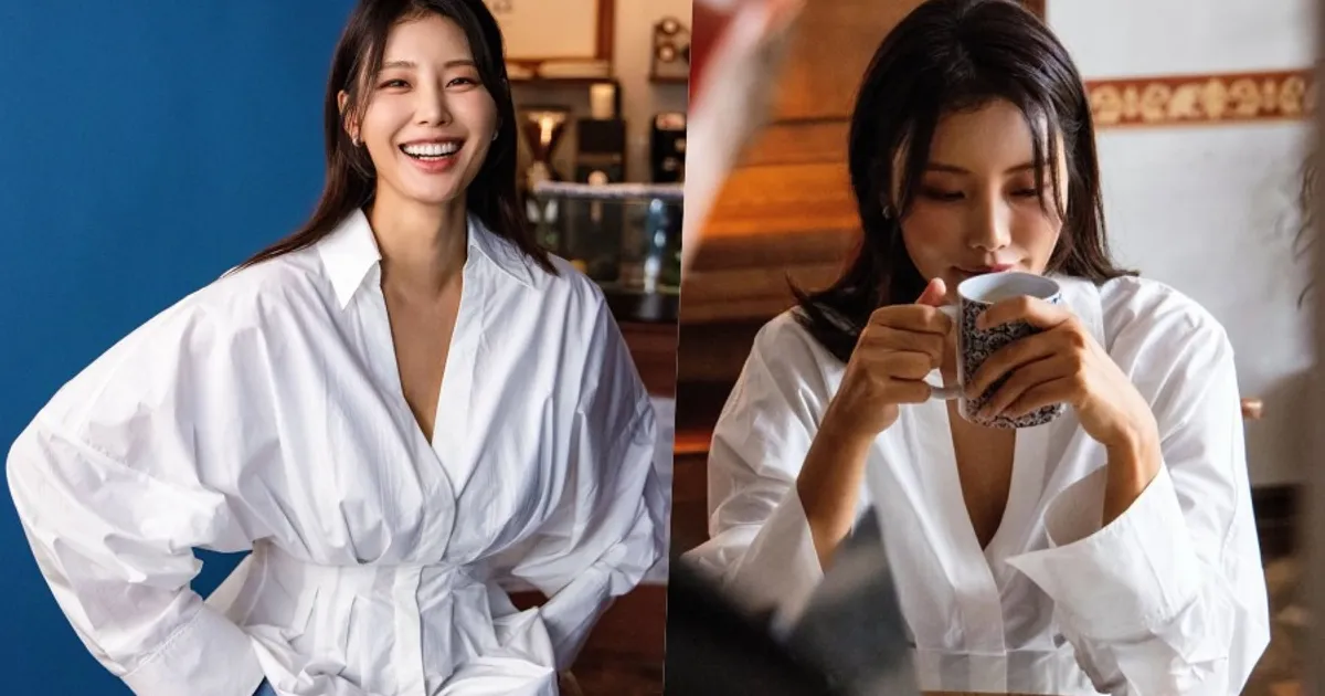 강소연, 과감한 넥라인으로 건강한 섹시 美…화보 촬영 현장 공개