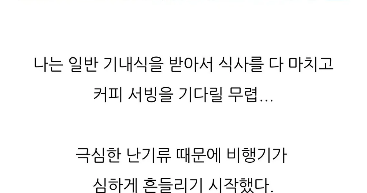 대한항공 몽골행 난기류 경험담