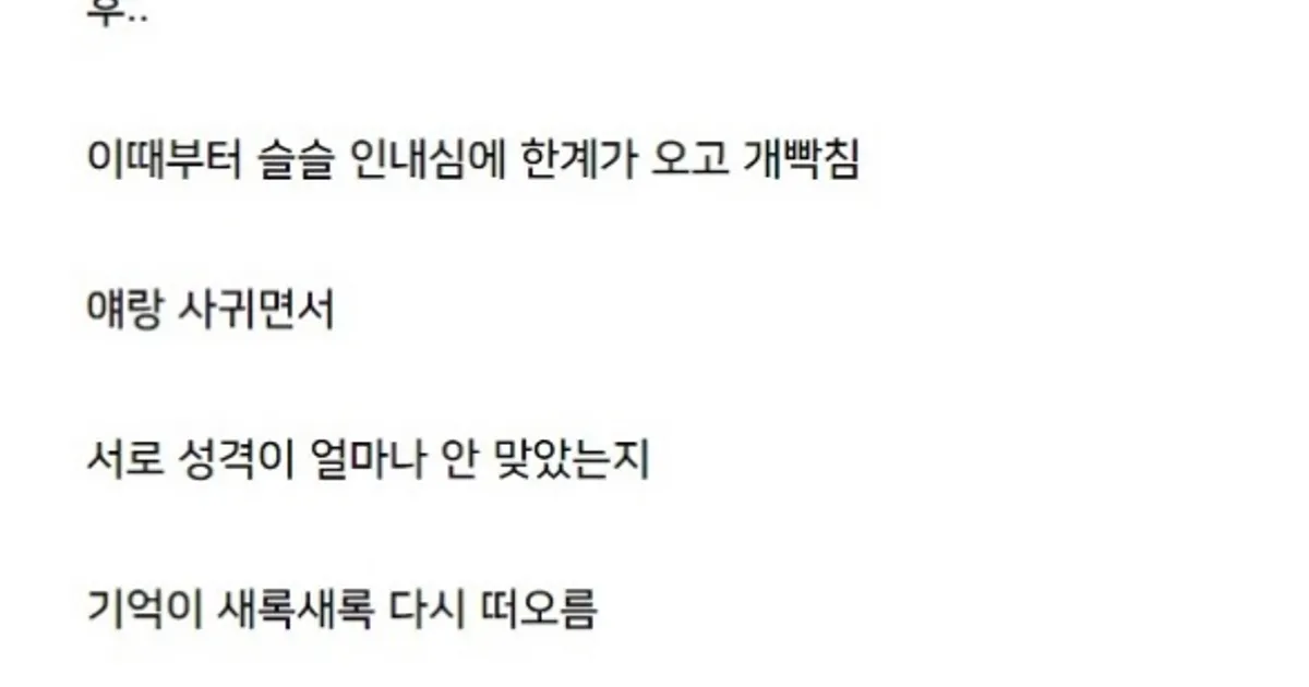 전 여친과의 해외 데이트하게 된 썰