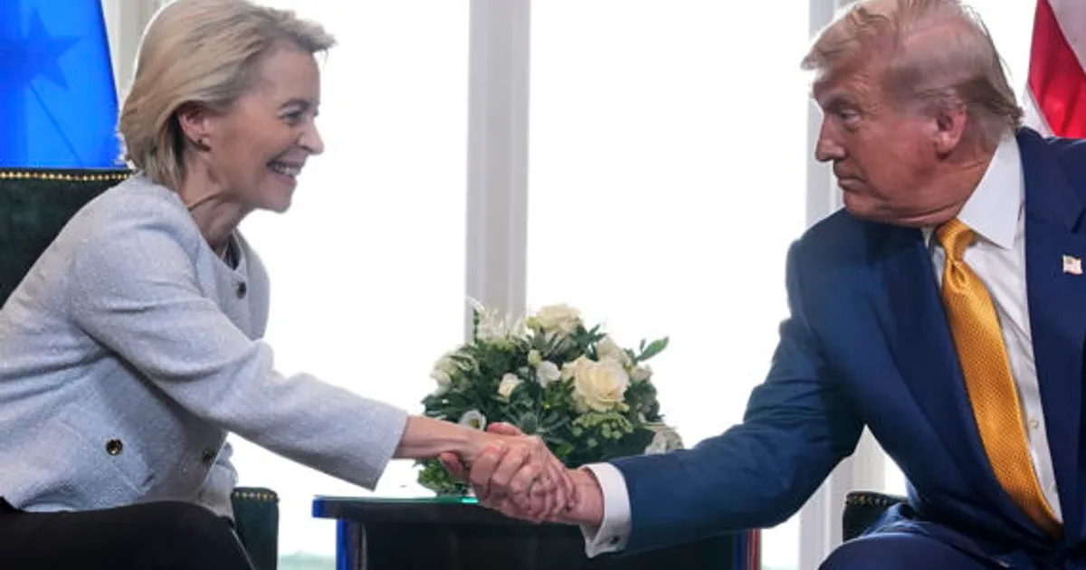 日 이어 EU도 15%로 낮췄다…"관세 15% 낮추고 美에너지·무기 구매"