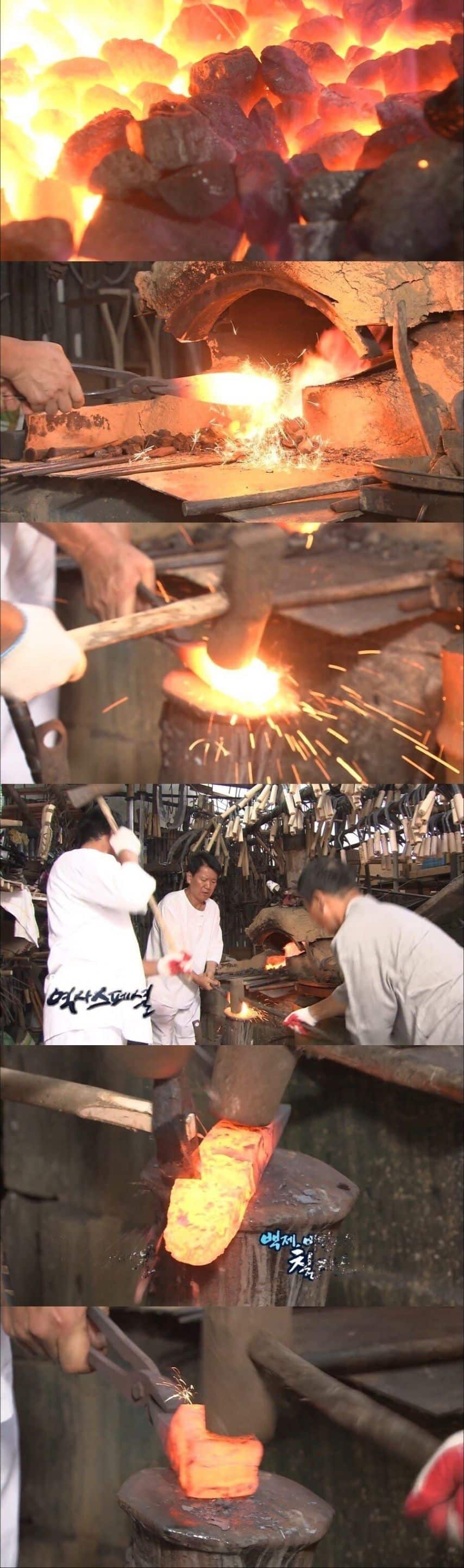 백제 칠지도 복원한 모습