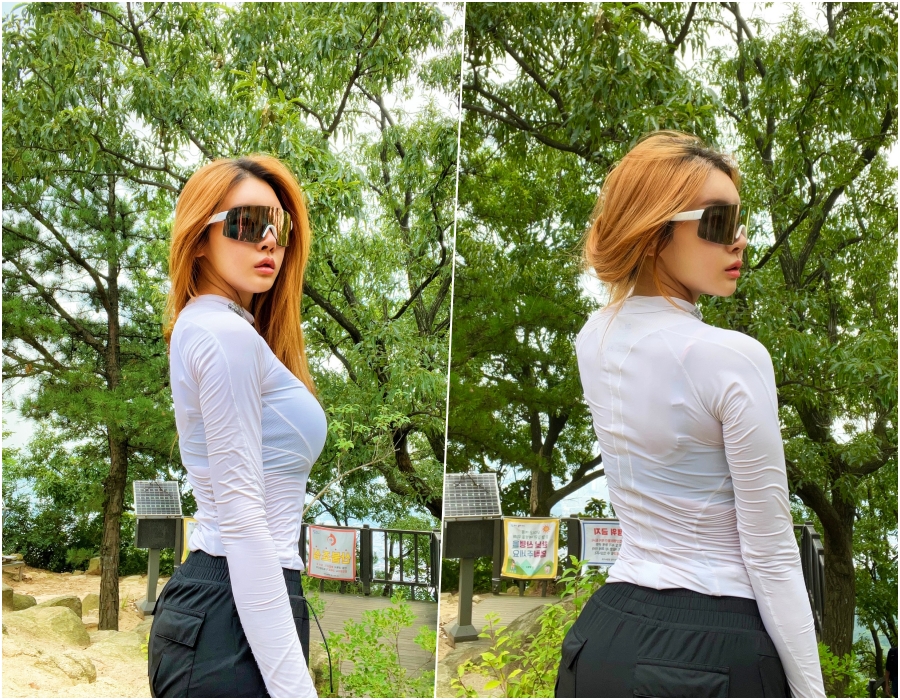 서인아, 땀에 흠뻑 젖은 상의에 이너까지 다 보여 "등산 워터밤 다녀왔어요"