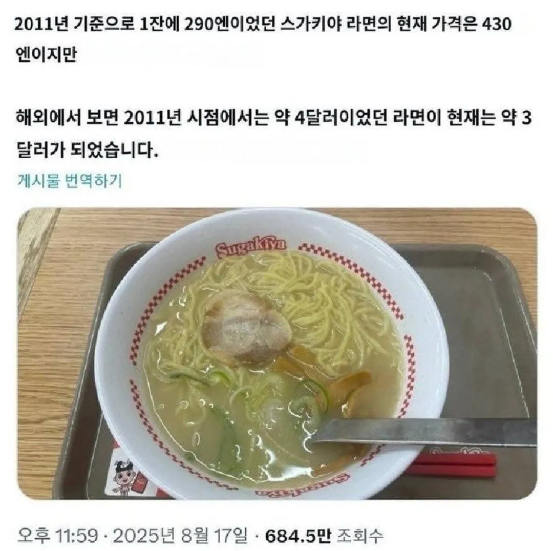 일본 물가 근황