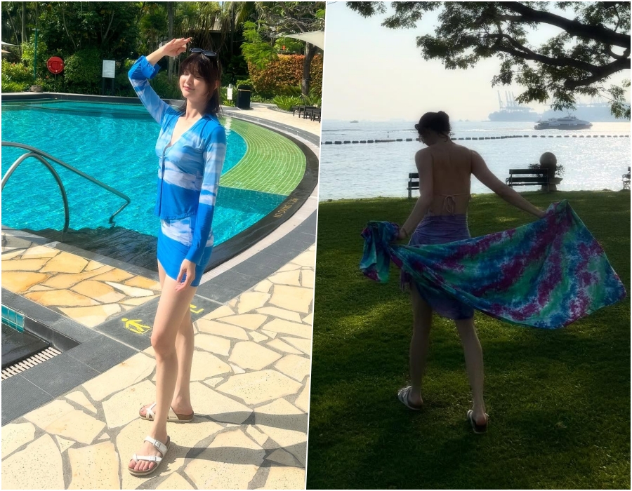 EXID 정화, 하늘빛 비키니에 '핫한 매력' 폭발…여전한 청순 글래머