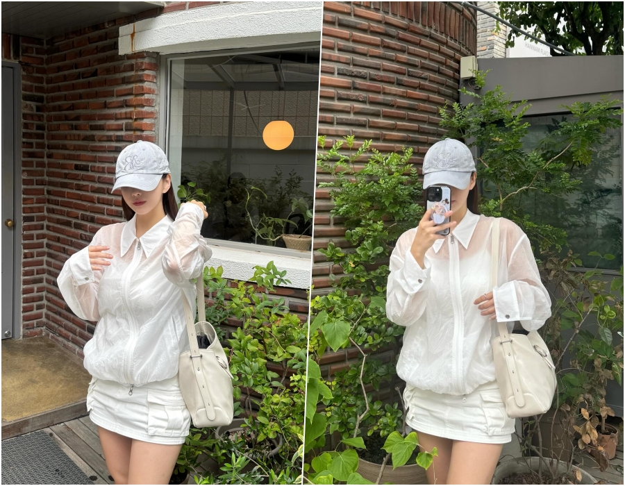 김윤희 아나, 슬리퍼 신고도 놀라운 비율…초미니 스커트에 늘씬 각선미 자랑