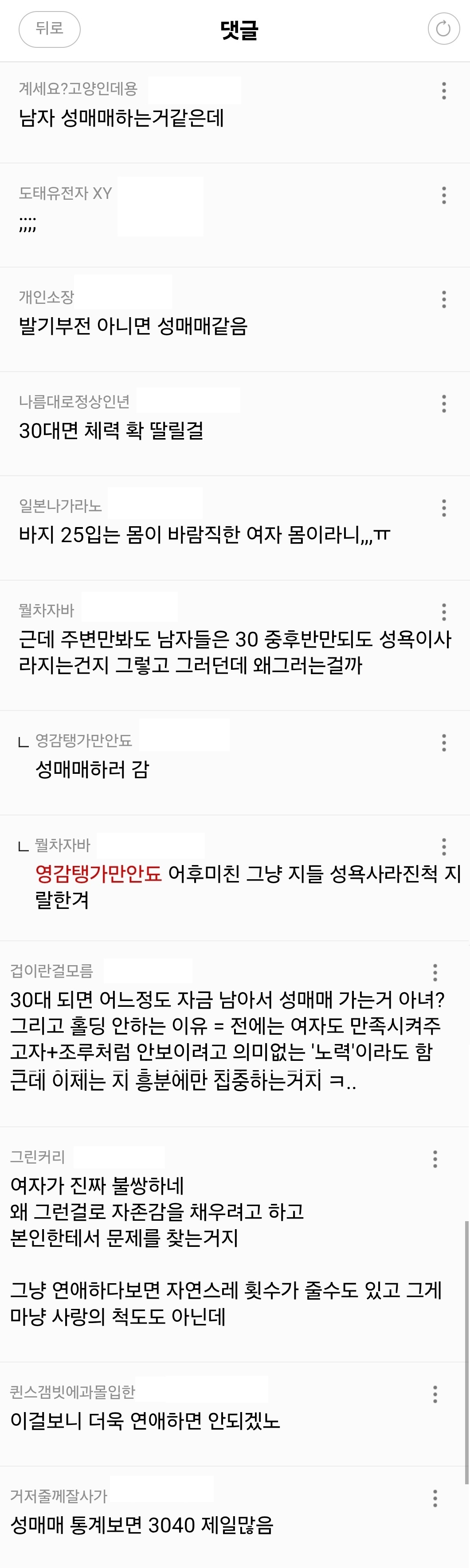 30대남자의 ㅅ욕은 어느정도인가요 5