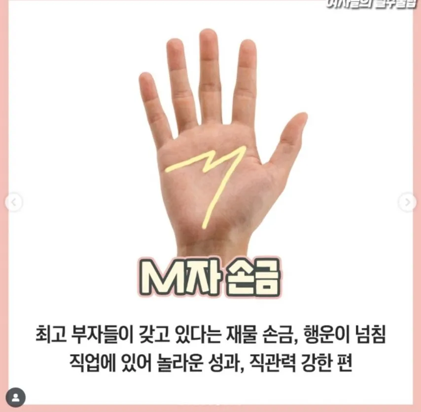 재미로 보는 손금 보는 방법