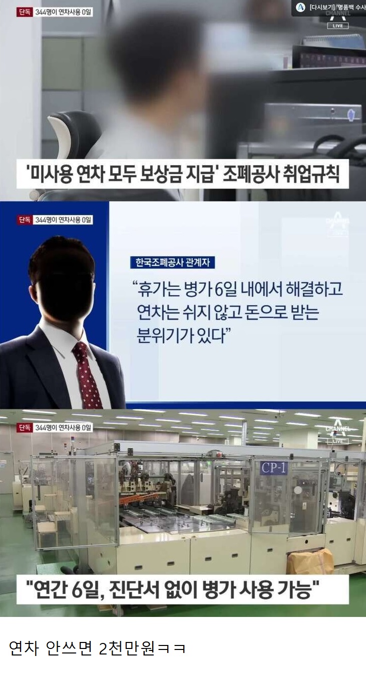 이 악물고 연차 안쓴다는 직장 3