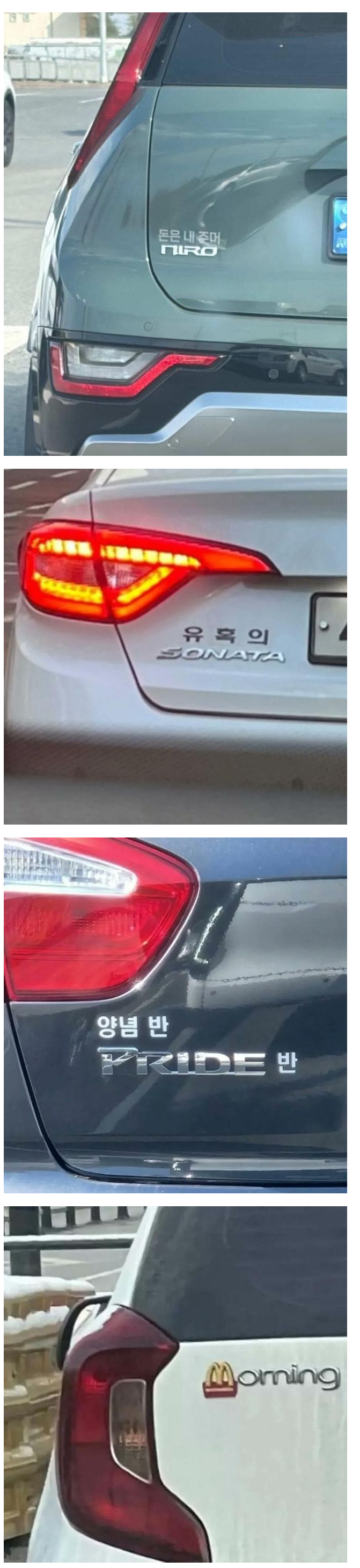 운전하다 발견한 차량 스티커들