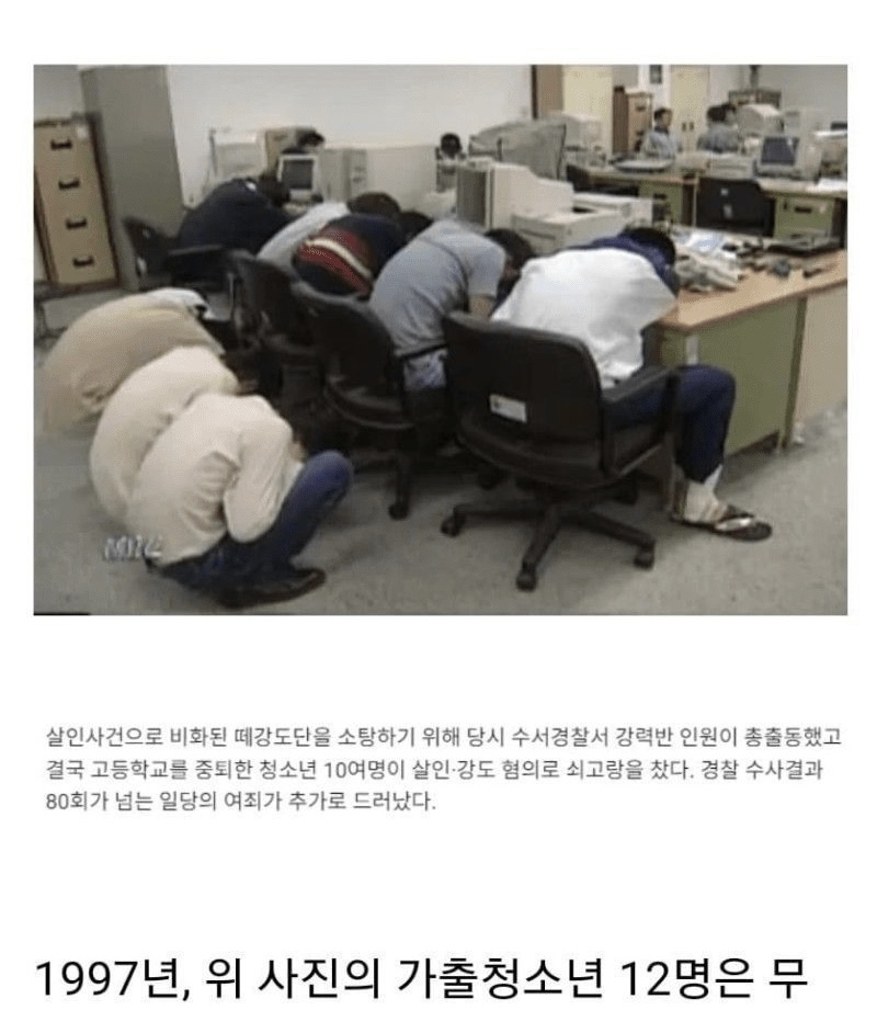 90년대 청소년 범죄 수준 