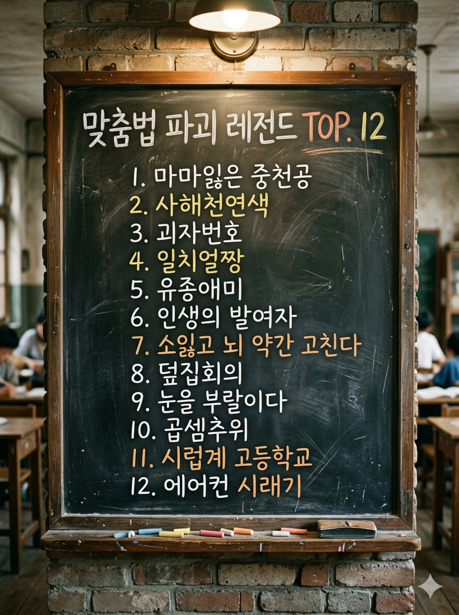💖맞춤법 파괴 레전드 와 정답들💖

