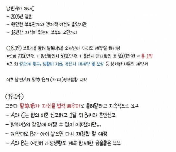1억에 탈북민 대리모와 계약한 어느 부부의 최후
