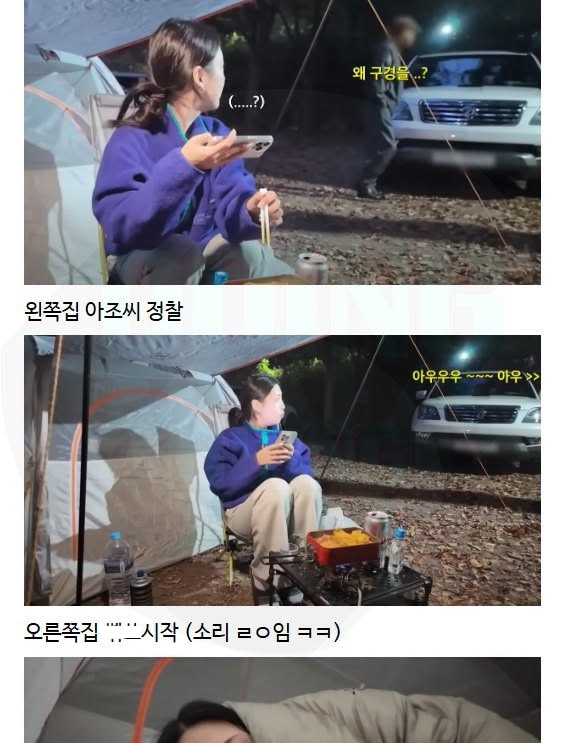 여자 혼자 캠핑가서 하루만에 벌어진일