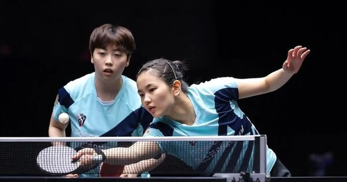 탁구 김나영-유한나, WTT 스타 컨텐더 이구아수 여복 준우승
