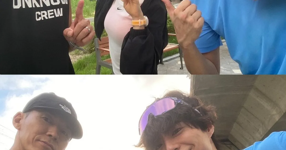 뉴진스 다니엘, '독자 활동 금지' 가처분 확정 후 근황…션·박보검과 러닝