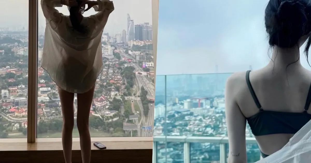 여자친구 유주, 시스루에 드러난 수영복 실루엣에 어질…인피니티풀 포착