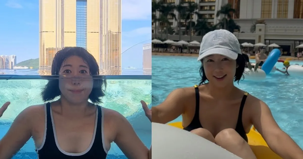 '47세' 사유리, 탄탄 수영복핏에 상큼 미모…子 젠과 마카오 힐링 여행