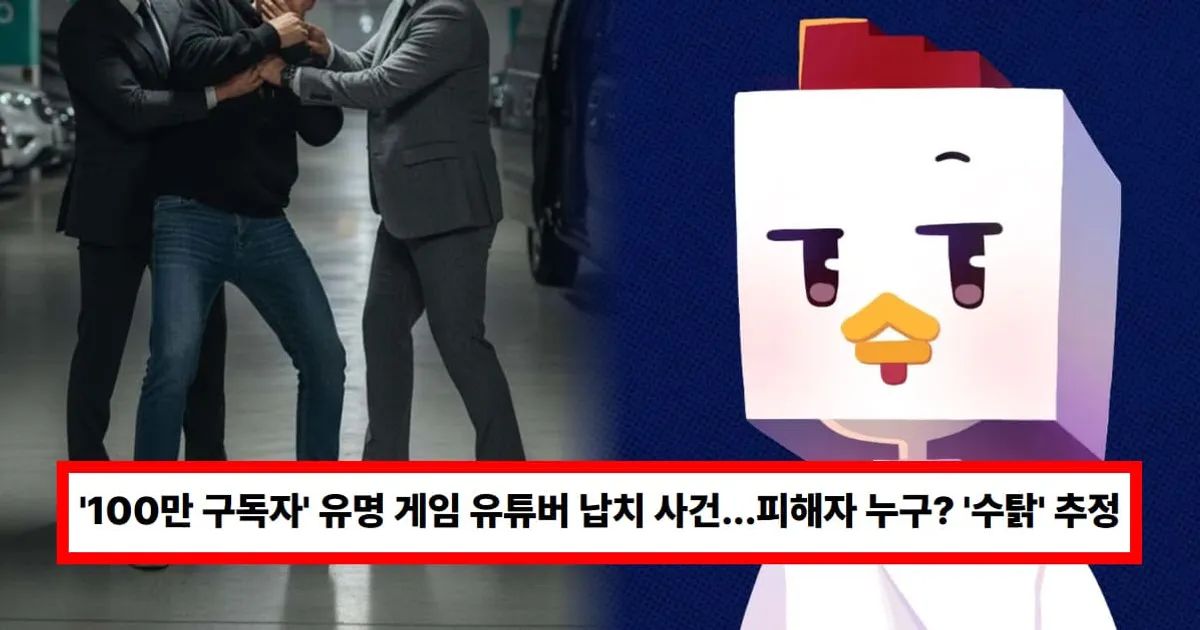 '100만 구독자' 유명 게임 유튜버 납치 사건...피해자 누구? '수탉' 추정 (+유튜브)
