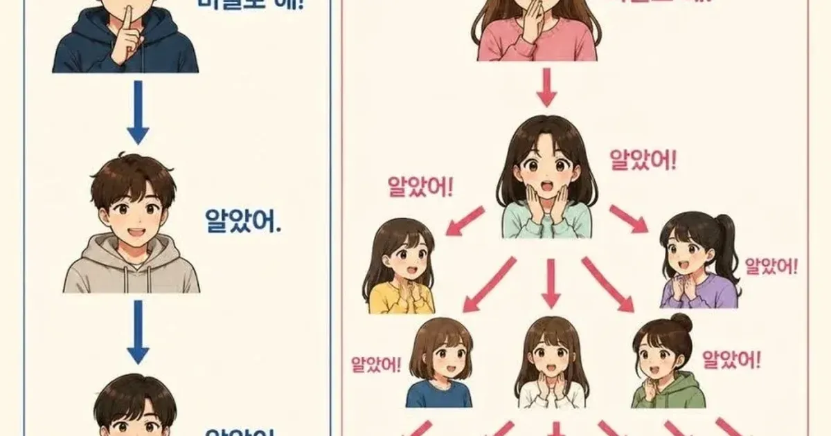 남녀간 소문 퍼지는 속도