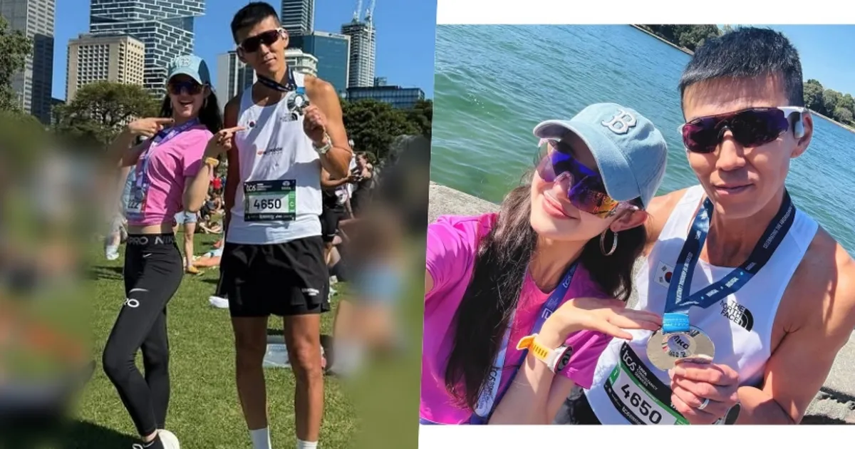 뉴진스 다니엘, 시드니마라톤대회 메달 걸었다…션 "러닝 2개월 만에 47분 27초, 말이 돼?"