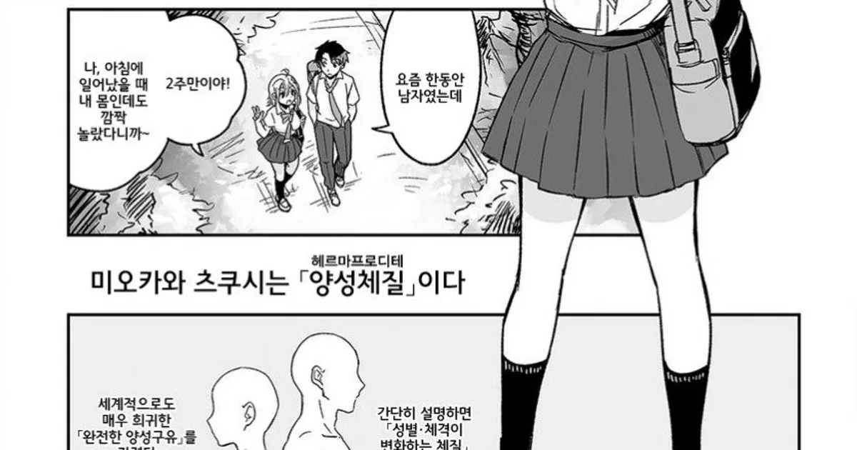 성별이 변하는 소꿉친구 만화