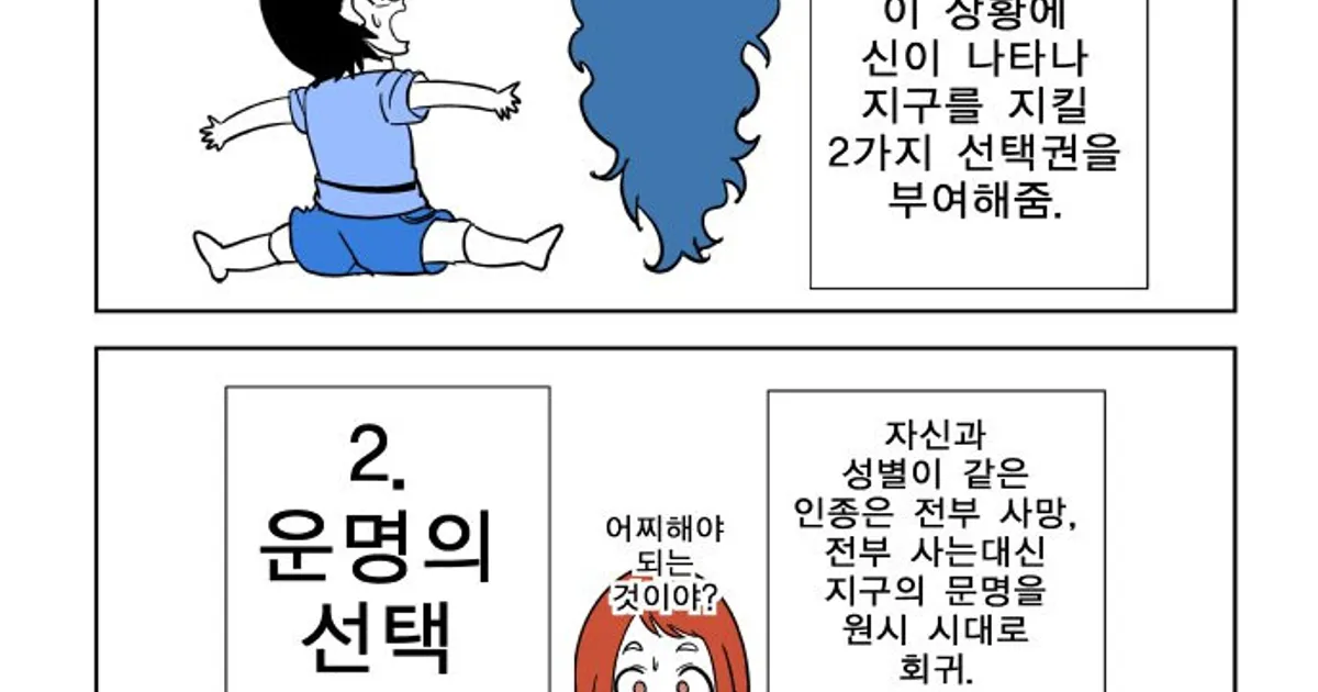 지구를 지키기 위해 나홀로 성별 vs 문명 회귀 만화