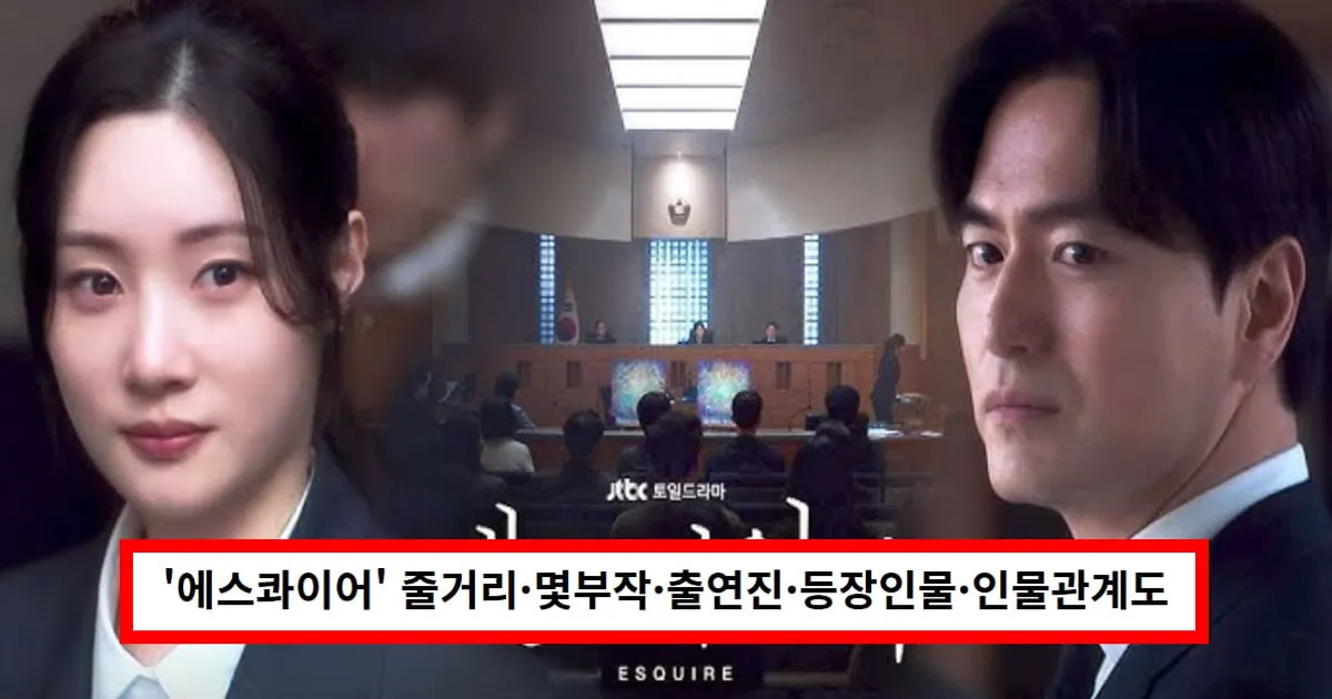 드라마 '에스콰이어' 줄거리·몇부작·출연진·등장인물·인물관계도·다시보기 OTT 총정리 (+뜻)