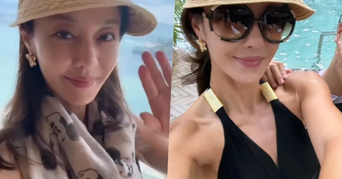 '돌싱맘' 이지현, 미용실 업무 내려두고 홍콩 行…파격적인 수영복 자태