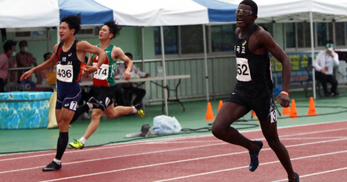 비웨사, 전국육상선수권 남자 100ｍ 우승…10초38 기록