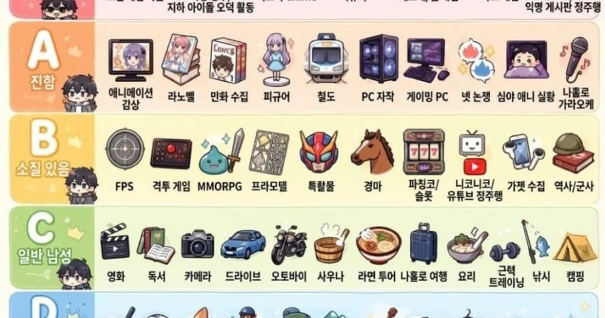 최근 일본 도태남취미 티어표.jpg