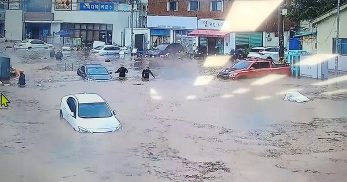 허리 밑까지 물 차, 대구식당가 침수…갇힌손님 4명 구조