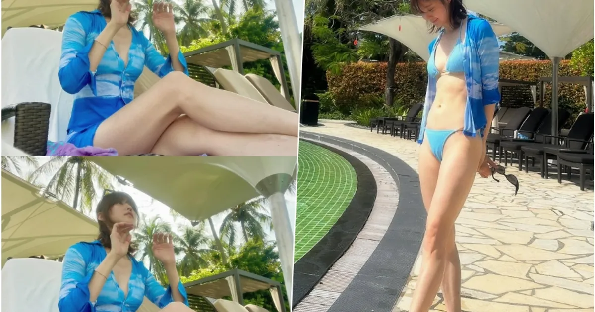 EXID 정화, 하늘빛 비키니에 '핫한 매력' 폭발…여전한 청순 글래머