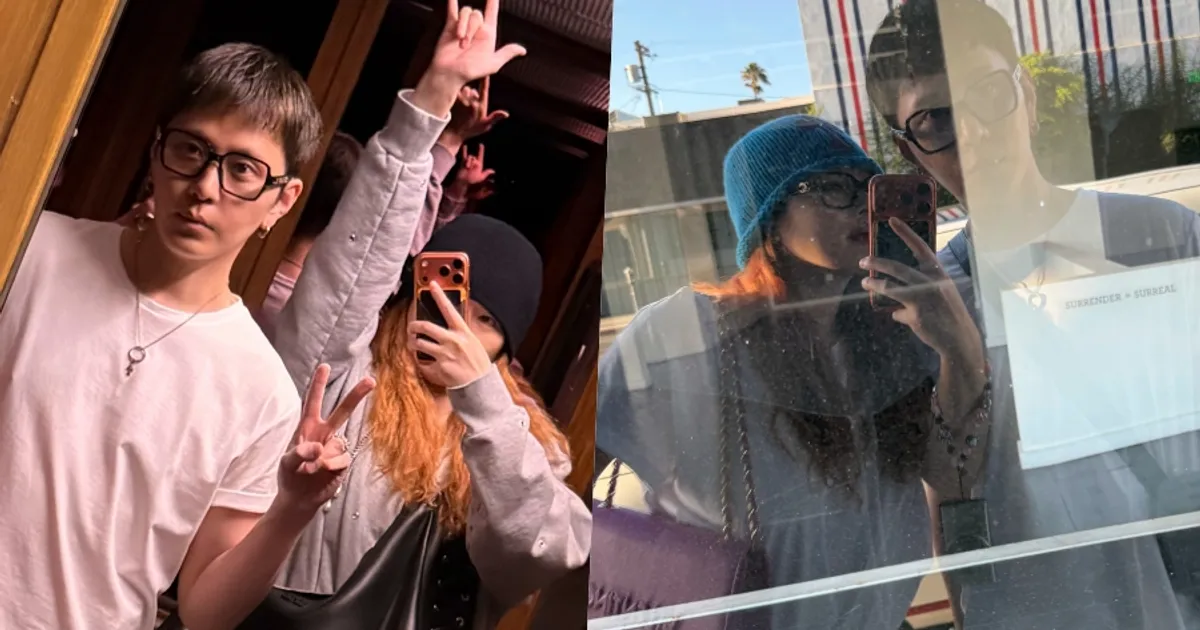 용준형♥현아, LA에서 애정 뿜뿜 결혼 2년차 '힙한 부부'…'아기천사' 이모티콘