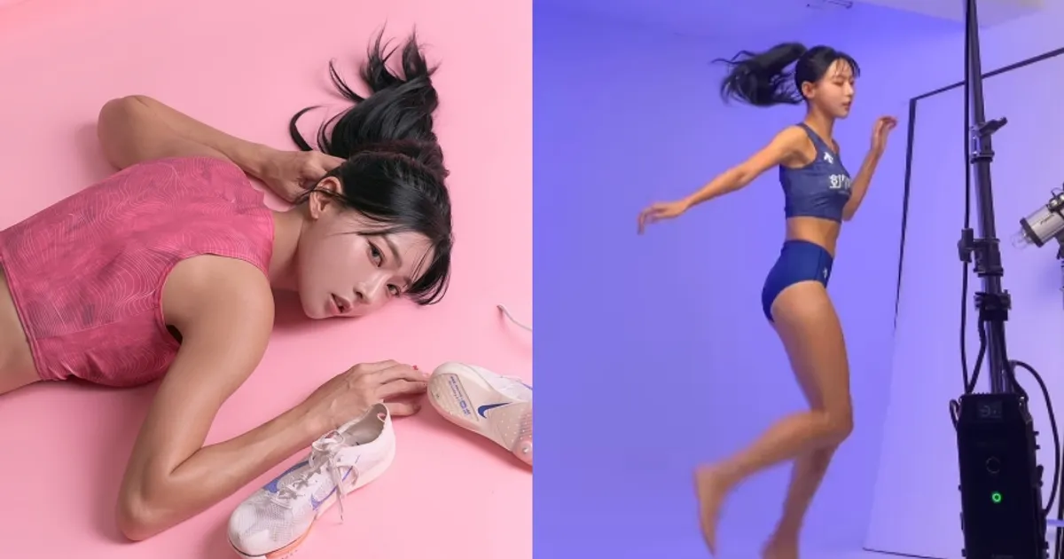 '육상 카리나' 김민지, 지쳐 널브러진 채 간절한 눈빛…"한 바퀴 더 뛰라고요?"