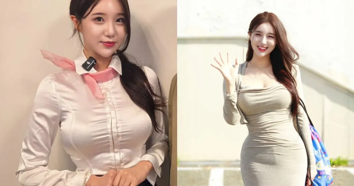 김현영 치어리더, 블라우스가 터질 듯해…승무원 느낌 소화한 초글래머