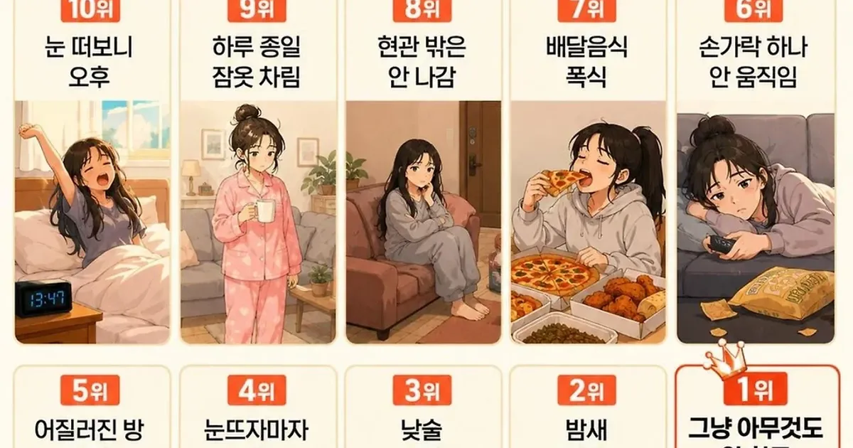 절대 하면 안 되는 휴일 습관