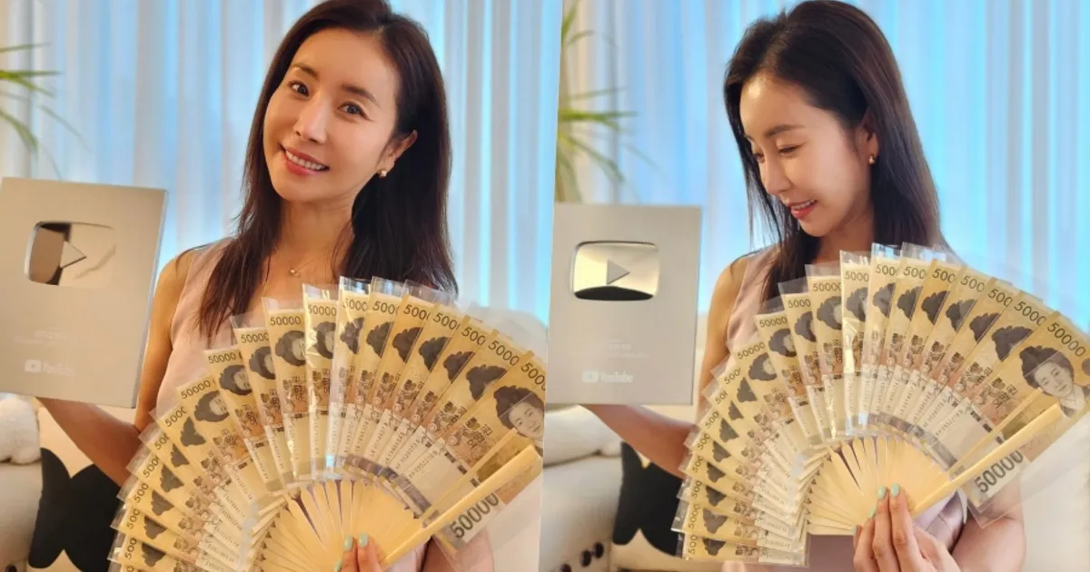 한다감, 100만원 돈부채 들고 유튜브 실버버튼 자랑 "엄마아빠 직접 제작"