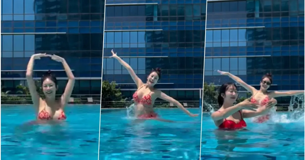 김연정 치어리더, 비키니 입고 물 속에서 '힙레' 챌린지…뜨거운 여름 여신