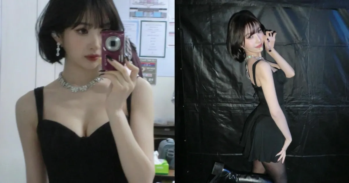 레드벨벳 조이, 볼륨감 이정도였나 …블랙미니드레스 입고 예쁜 여자의 '앙'