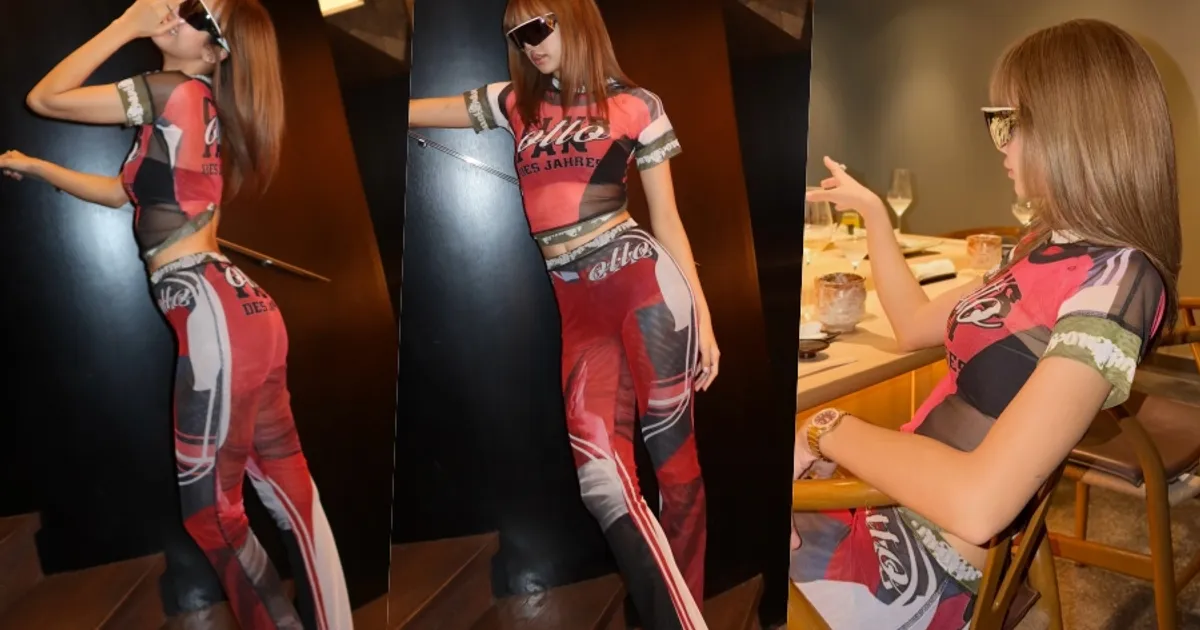 블랙핑크 리사, 언더웨어 다 비치는 상하의 시스루…리사라 소화 가능한 패션