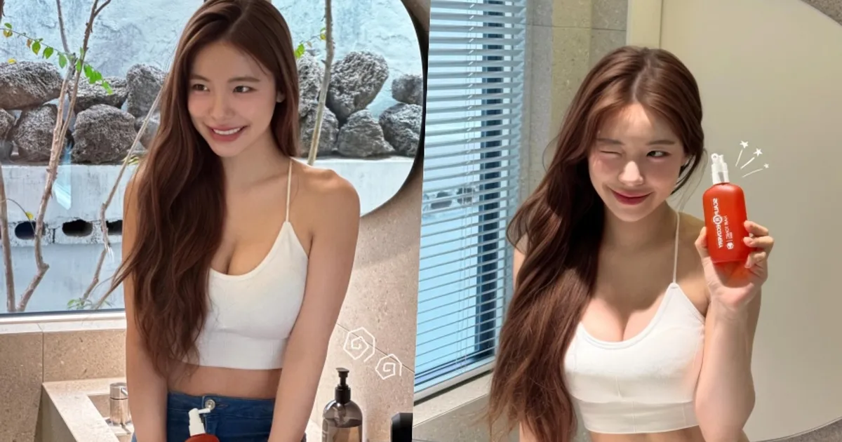 이다혜 치어리더, 아직 여름에 사는 중…화이트 브라톱에 꽉 찬 볼륨감 자랑