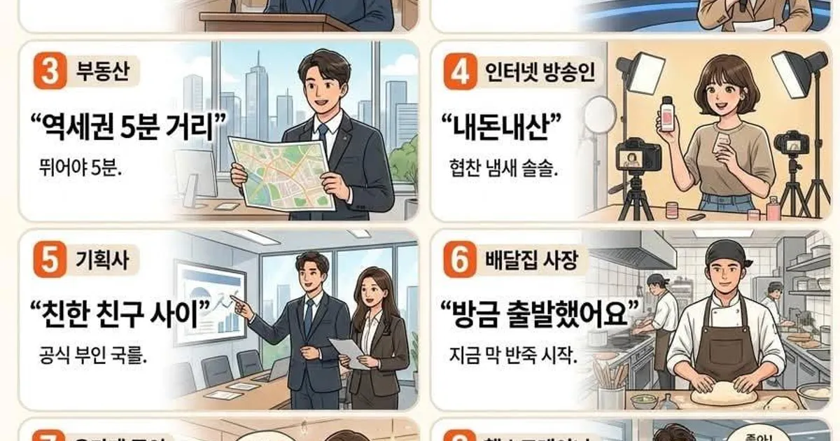 직업별 매번 속는 말들