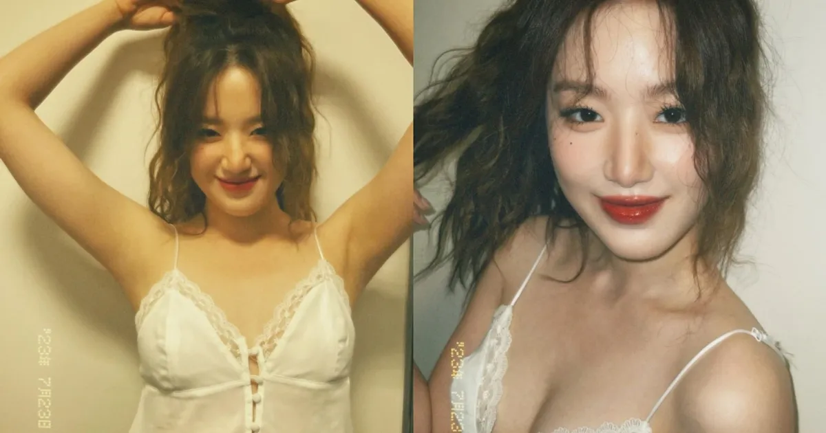 "우리 막내 절대 지켜"…슈화 노출 슬립룩에 민니 단속